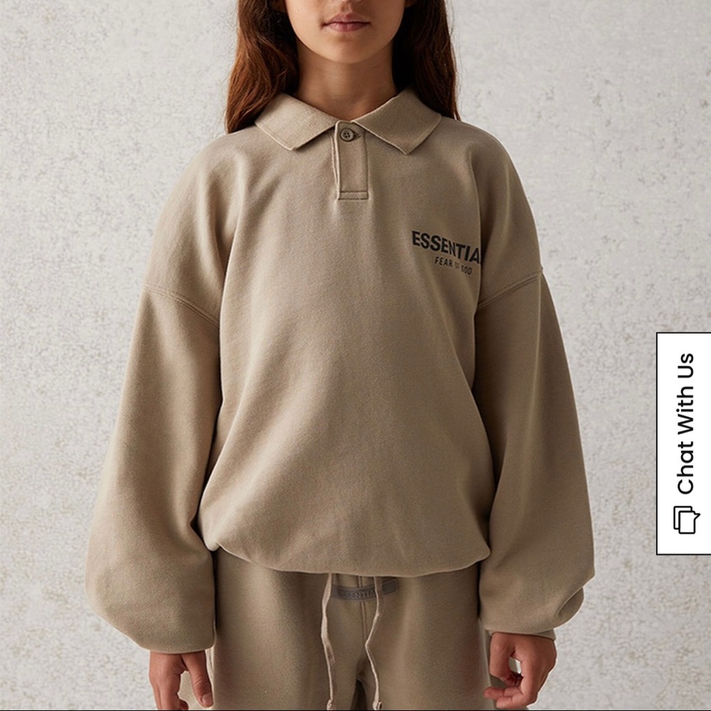 Fear of God Essentials Kids LS Polo